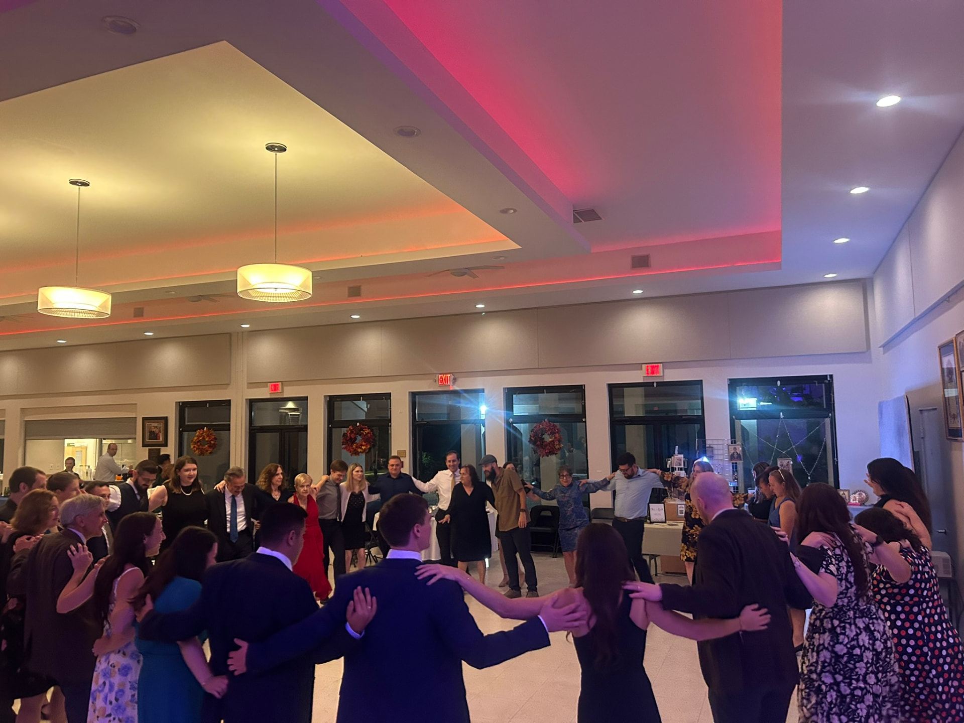 Guests in a Greek circle dance