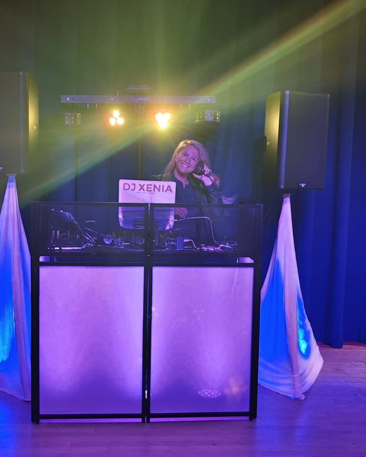 DJ Xenia at the booth